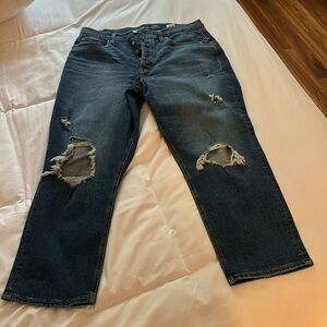 Extra high-rise, curvy sky hi straight with secrets, smoothing pockets size 16